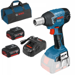 BOSCH GDS 18 V-LI (SOLO) Surubelnita cu impact Li-Ion, 180Nm +  SET PRO-MIX - Incarcator GAL1880CV + 2 acu 18V, 5Ah + Geanta textil mediu