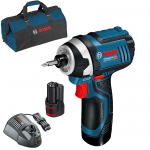 BOSCH GDR 12V-105 Surubelnita cu impact Li-Ion, 105Nm, Li-Ion, cu 2 acumulatori, 2Ah + Geanta textil