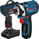 BOSCH GDR 12V-105 Surubelnita cu impact Li-Ion, 105Nm, Li-Ion, cu 2 acumulatori, 3Ah + Incarcator rapid de 4Ah GAL12V-40 + Geanta textil