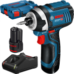 BOSCH GDR 12V-105 Surubelnita cu impact cu 2 acumulatori Li-Ion, 2Ah, 105Nm + L-BOXX