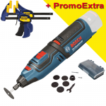 BOSCH GRO 12V-35 (SOLO) Multifunctional rotativ Li-Ion, fara acumulator in set +  Set 2 menghine IRWIN