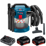 BOSCH GAS 18V-10 L (SOLO) Aspirator 18V +  Set 2 acumulatori 5Ah CoolPack + Incarcator dublu Li-Ion, 12-18V