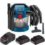 BOSCH GAS 18V-10 L (SOLO) Aspirator 18V +  Set 2 acumulatori 4Ah ProCore + Incarcator