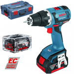 BOSCH GSR 14.4 V-EC Masina de gaurit si insurubat brushless, cu 2 acumulatori Li-Ion, 4Ah, 48Nm + L-BOXX