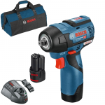 BOSCH GDS 12V-115 Surubelnita cu impact brushless, cu 2 acumulatori Li-Ion, 3Ah, 115Nm + Geanta textil