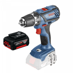 BOSCH GSR 18-2-LI PLUS (SOLO) Masina de gaurit si insurubat, Li-Ion, 63Nm (Fara incarcator in set) +  Acumulator 4Ah