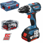 BOSCH GSR 18 V-EC Masina de gaurit si insurubat brushless, cu 2 acumulatori Li-Ion, 5Ah, 60Nm + L-BOXX