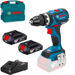 BOSCH GSB 18V-EC Masina de gaurit cu percutie brushless cu 2 acumulatori Li-Ion, 2Ah, 60Nm + Valiza