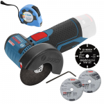 BOSCH GWS 12V-76 (SOLO) Polizor unghiular brushless, Li-Ion, 12V, fara acumulator in set +  Ruleta 3 m UNIOR