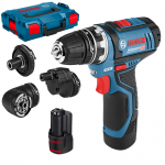 BOSCH GSR 12V-15 FC SET Masina de gaurit si insurubat cu 2 acumulatori Li-Ion, 2Ah, 30Nm + L-BOXX