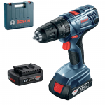 BOSCH GSB 180-LI Masina de gaurit cu percutie cu 2 acumulatori Li-Ion, 1.5Ah, 54Nm + Valiza