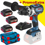 BOSCH GSR 18V-110 C (SOLO) Masina de gaurit si insurubat brushless Li-Ion, 110Nm + L-BOXX +  Set 3 acumulatori Li-Ion, 18V, 5Ah + Incarcator + L-BOXX 136