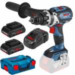 BOSCH GSR 18V-110 C (SOLO) Masina de gaurit si insurubat brushless Li-Ion, 110Nm + L-BOXX +  Set 2 acumulatori 4Ah ProCore + Incarcator