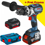 BOSCH GSB 18V-110 C Masina de gaurit cu percutie brushless cu 2 acumulatori Li-Ion, 5Ah, 110Nm + L-BOXX