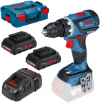 BOSCH GSR 18V-60 C Masina de gaurit si insurubat brushless, Li-Ion, 60Nm +  Set 2 acumulatori 4Ah ProCore + Incarcator + L-BOXX