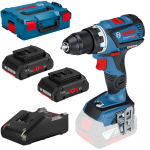 BOSCH GSR 18V-60 C Masina de gaurit si insurubat brushless, Li-Ion, 60Nm + Set 2 acumulatori 4Ah ProCore + Incarcator + L-BOXX