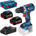 BOSCH GSR 18V-60 C Masina de gaurit si insurubat brushless, Li-Ion, 60Nm + Set 2 acumulatori 4Ah CoolPack + Incarcator + L-BOXX