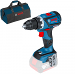 BOSCH GSR 18V-60 C (SOLO) Masina de gaurit si insurubat brushless, Li-Ion, 60Nm, fara acumulator in set +  Geanta textil mediu Bosch Professional (lungime: 45 cm)