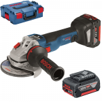 BOSCH GWS 18V-10 SC Polizor unghiular brushless, cu regulator, cu 2 acumulatori Li-Ion, 5Ah, diametru disc 125 mm + L-BOXX