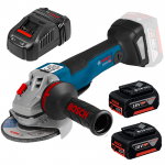 BOSCH GWS 18V-10 PC (SOLO) Polizor unghiular brushless, Li-Ion, diametru disc 125 +  Set 2 acumulatori 5Ah CoolPack + Incarcator