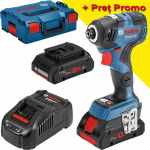 BOSCH GDR 18V-200 C Surubelnita cu impact brushless, cu 2 acumulatori ProCore Li-Ion, 4Ah, 200Nm + L-BOXX