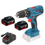 BOSCH GSB 18V-21 (SOLO) Masina de gaurit cu percutie Li-Ion, 55Nm +  Set 2 acumulatori 5Ah CoolPack + Incarcator rapid de 8Ah GAL1880CV