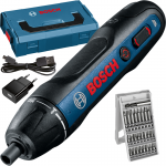 BOSCH GO 2 Surubelnita cu acumulator incorporat 3.6V, 5Nm + Set 25 biti + L-BOXX MINI