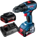 BOSCH GSR 18V-50 (SOLO) Masina de gaurit si insurubat brushless, Li-Ion, 50Nm +  Set 2 acumulatori 5Ah CoolPack + Incarcator dublu Li-Ion de 3Ah GAX 18V-30, 12V-18V + port USB