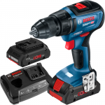 BOSCH GSR 18V-50 (SOLO) Masina de gaurit si insurubat brushless, Li-Ion, 50Nm +  Set 2 acumulatori 4Ah ProCore + Incarcator dublu Li-Ion de 3Ah GAX 18V-30, 12V-18V + port USB