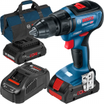 BOSCH GSR 18V-50 Masina de gaurit si insurubat brushless, Li-Ion, 50Nm +  Set 2 acumulatori 4Ah ProCore + Incarcator rapid de 8Ah GAL1880CV + Geanta textil mediu