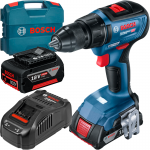 BOSCH GSR 18V-50 Masina de gaurit si insurubat brushless cu 2 acumulatori Li-Ion, 5Ah, 50Nm, cu incarcator rapid de 8Ah GAL1880CV + Valiza L-CASE