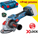 BOSCH GWX 18V-15 SC (SOLO) Polizor unghiular cu regulator brushless BITURBO, Li-Ion, diametru disc 125 mm, fara acumulator in set, + L-BOXX, cu X-LOCK