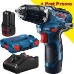 BOSCH GSR 12V-35 Masina de gaurit si insurubat brushless cu 2 acumulatori Li-Ion, 3Ah, 35Nm + L-BOXX