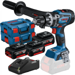 BOSCH GSB 18V-150 C Masina de gaurit cu percutie brushless Li-Ion, 150Nm + L-BOXX +  Set 3 acumulatori Li-Ion, 18V, 5Ah + Incarcator + L-BOXX 136