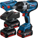 BOSCH GDS 18V-1050 H Surubelnita cu impact Li-Ion, 1050Nm +  Set 3 acumulatori Li-Ion, 18V, 5Ah + Incarcator 4 Ah + L-BOXX 136