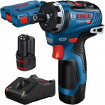 BOSCH GSR 12V-35 HX Masina de gaurit si insurubat brushless, cu 2 acumulatori Li-Ion, 3Ah, 35Nm + L-BOXX