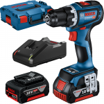 BOSCH GSR 18V-90 C Masina de gaurit si insurubat brushless cu 2 acumulatori Li-Ion, 5Ah, 64Nm + L-BOXX