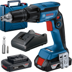 BOSCH GTB 185-LI Masina de insurubat brushless, cu 2 acumulatori Li-Ion, 2Ah, cu incarcator de 2Ah GAL18V-20 + Valiza