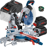 BOSCH GCM 18V-305 GDC Ferastrau circular stationar brushless BITURBO cu 2 acumulatori Li-Ion, 8Ah + Incarcator rapid de 8Ah