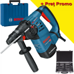 BOSCH GBH 3-28 DRE Ciocan rotopercutor SDS-plus 800 W, 3.1 J +  Set mixt 11 accesorii SDS-PLUS