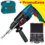 BOSCH GBH 2-26 DRE Ciocan rotopercutor SDS-plus 800 W, 2.7 J +  Set mixt 11 accesorii SDS-PLUS