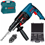 BOSCH GBH 2-26 DFR Ciocan rotopercutor SDS-plus 800 W, 2.7J +  Set mixt 11 accesorii SDS-PLUS