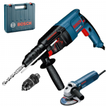 BOSCH GBH 2-26 DFR Ciocan rotopercutor SDS-plus 800 W, 2.7J + GWS 850 CE Polizor unghiular