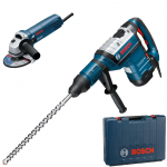 BOSCH GBH 8-45 DV Ciocan rotopercutor SDS-max 1500 W, 12.5 J + GWS 850 CE Polizor unghiular cu regulator