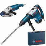 BOSCH GBH 8-45 DV Ciocan rotopercutor SDS-max 1500 W, 12.5 J + GWS 22-230 JH Polizor unghiular