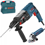 BOSCH GBH 2-28 Ciocan rotopercutor SDS-plus 880 W, 3.2 J + GWS 850 CE Polizor unghiular cu regulator