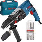 BOSCH GBH 2-28 F Ciocan rotopercutor SDS-plus 880 W, 3.2 J +  Set 5 burghie SDS-PLUS-5X, 6/6/8/8/10 mm