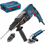 BOSCH GBH 2-28 F Ciocan rotopercutor SDS-plus 880 W, 3.2 J + L-BOXX + GWS 7-125 Polizor unghiular