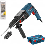 BOSCH GBH 2-28 F Ciocan rotopercutor SDS-plus 880 W, 3.2 J + L-BOXX +  Set 4 burghie SDS PLUS 5-6-8-10 DIAGER