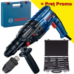 BOSCH GBH 240 F Ciocan rotopercutor SDS-plus 790 W, 2.7 J +  Set mixt 11 accesorii SDS-PLUS